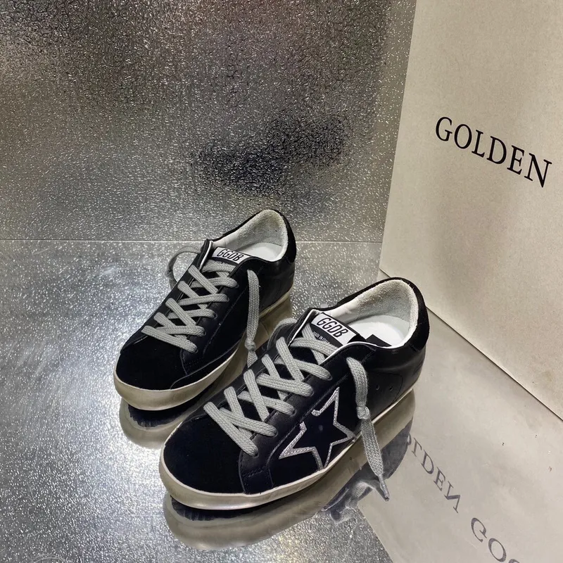 Golden Goose Leather Sneakes 1:1 Quality Unisex Shoes Black #999936078