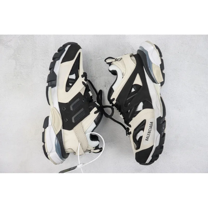 Mens Balenciaga Track Sneaker in grey black and white mesh and suede-like fabric 1:1 Quality #A27382