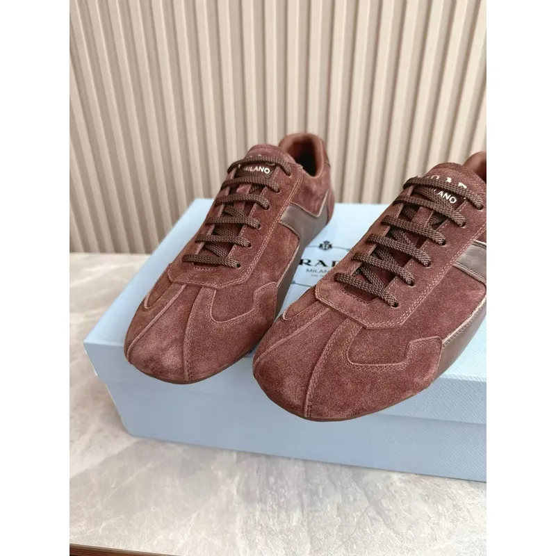 Prada Shoes Prada Sneakers Prada Rank Suede T-Toe Retro Runner Sneakers #A53234