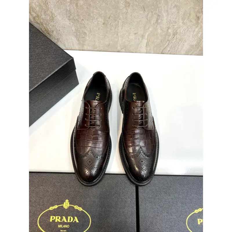 Replica Prada Shoes for Mens Fashionable Formal Leather Shoes #A23699