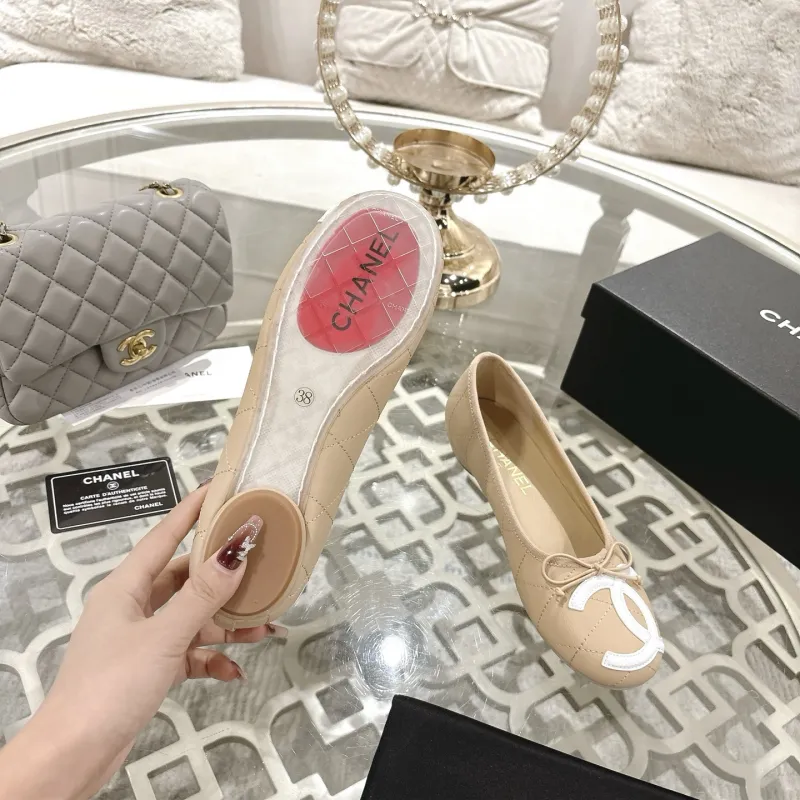 Chanel  Ballet Flats with Logo For Women #A54801