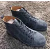 CL Redbottom New Grey/Blue Suede Genuine Leather Sneakers Shoes High Top Famous Brands Red Bottom Sneaker Shoes Men Women Causal Party Dress Wedding #9874154
