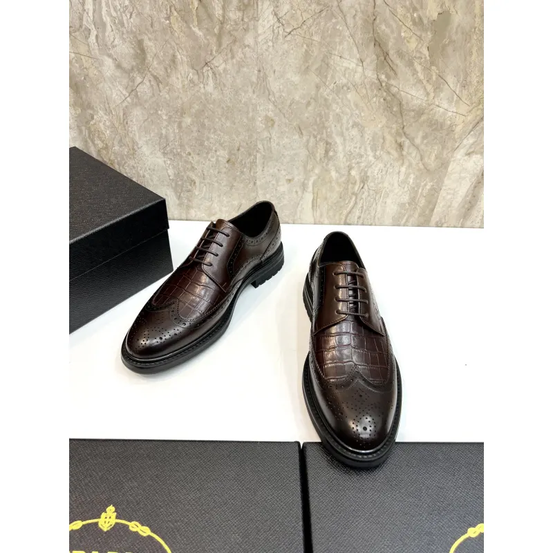 Replica Prada Shoes for Mens Fashionable Formal Leather Shoes #A23699