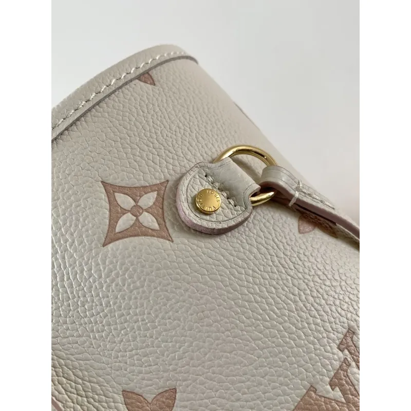 Authentic Louis Vuitton White Monogram Empreinte Neverfull MM Tote Bag M14285 #A56021