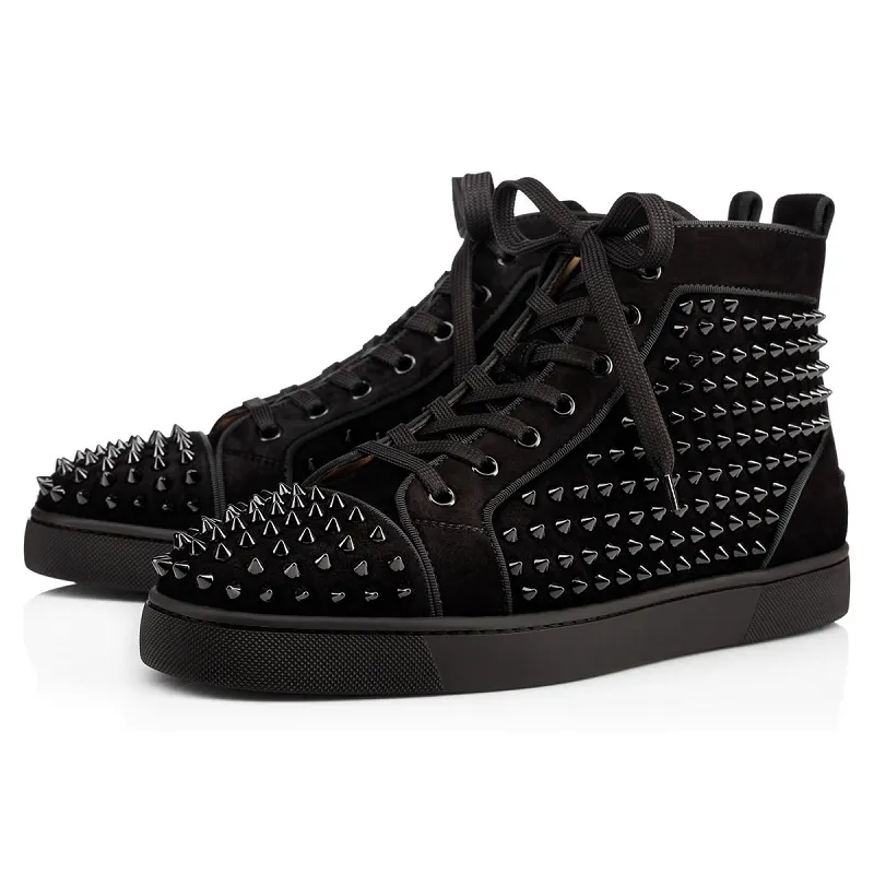 CL Redbottom designer shoes Studded Spikes triple black red suede leather men women flat bottoms luxury casual shoes fashion Sneakers 36-47 #956071