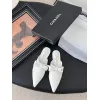 Chanel shoes for Womens Chanel Pumps Mule Chanel Couro Branca Black/White #A54183