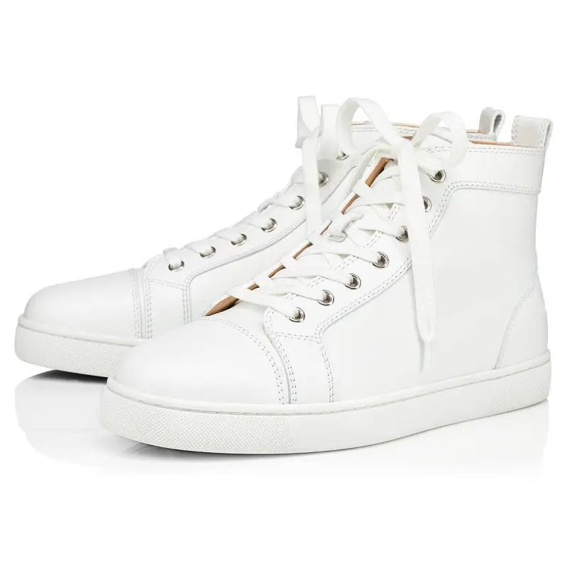 2020 CL Redbottom red bottoms men women fashion luxury designer shoes spike high top sneakers black white bred grey leather suede flats casual shoe #9874153