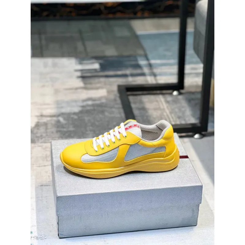 Prada Americas Cup Patent Leather Sneakers High Quality #A43246