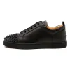 Mens CL Redbottom black low leathern Sneakers #9115970