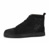 CL Redbottom designer shoes Studded Spikes triple black red suede leather men women flat bottoms luxury casual shoes fashion Sneakers 36-47 #956071
