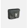 D-ior Saddle Messenger Bag – Anthracite Gray Oblique Jacquard & Grained Calfskin with Signature Aluminum Buckle #A59163