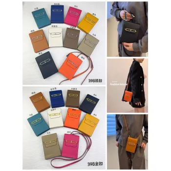 Hermes  Fashion new style card bag and wallets  and phone bag gold logo 18*12*3cm  #A23783