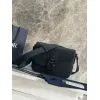 Black D-ior Messenger Bag With Embossed Patterns For Fashion Forward Looks size:23×18×6cm #A54116