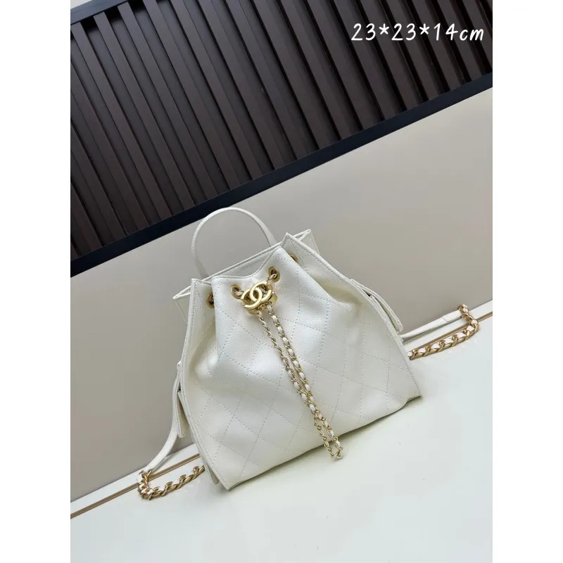 Small Hippie Backpack Drawstring Bucket Bag with Vintage Gold Coin Buttons and Diamond Pattern and Vintage Black and Gold Bag #A54522