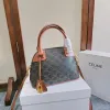 Celine Triomphe Canvas And Leather Handbag For Timeless Sophistication In Daily Use Description #A50044