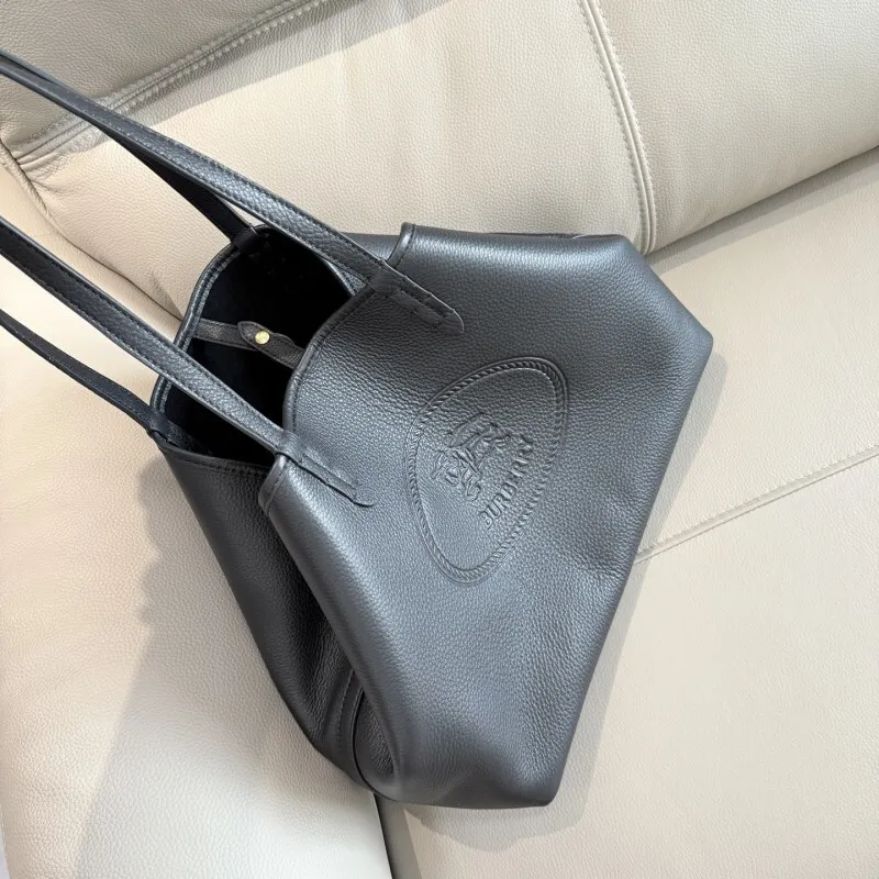 Burberry Black Leather Tote Bag 2221 #A55696