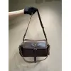 Prada Brown Leather Crossbody Bag 1BD394 #A55691