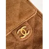 Chanel Quilted Suede Tote Bags With Iconic Chain Straps In Dual Tones #A50980