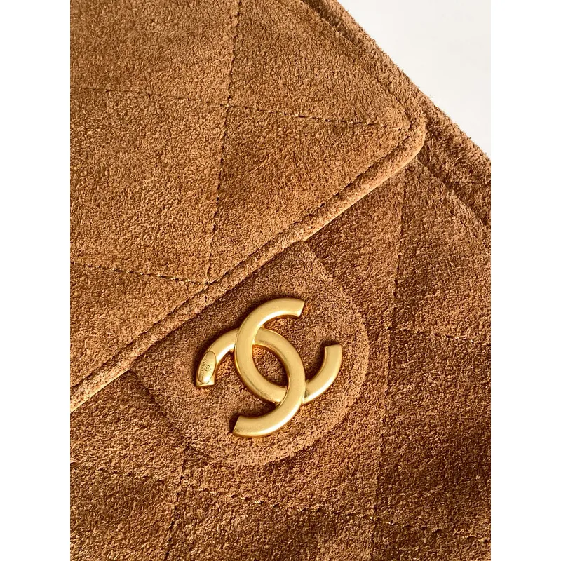 Chanel Quilted Suede Tote Bags With Iconic Chain Straps In Dual Tones #A50980