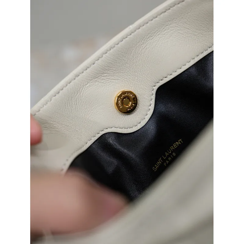 Saint Laurent Jamie Mini Crossbody Bag (859174) - Lambskin Leather, Drawstring Closure, 14.5×15.5×8cm #A59989