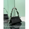 Prada Black Leather Shoulder Bag 1BC262 #A55688