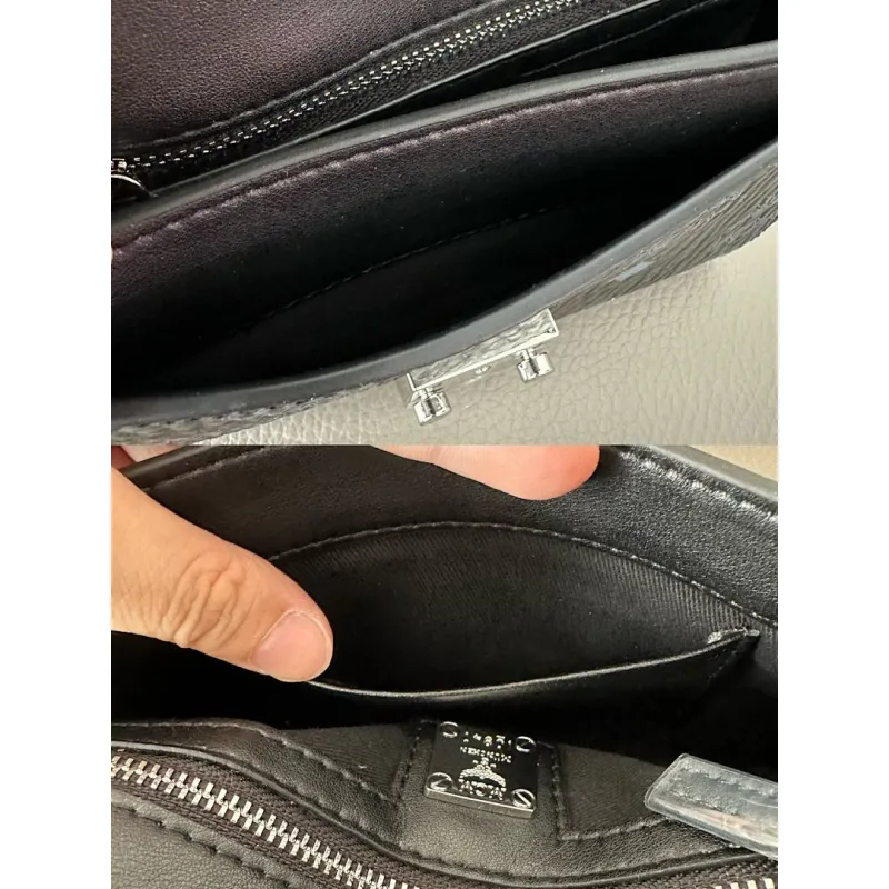 MCM Small Envelope Crossbody Bag, Visetos Monogram, Style 65008 11-18.5-4cm #A61796
