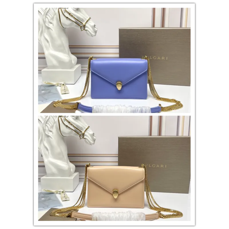 Bvlgari Serpenti Crossbody Bags In Elegant Color Palette With Gold Chains #A51654