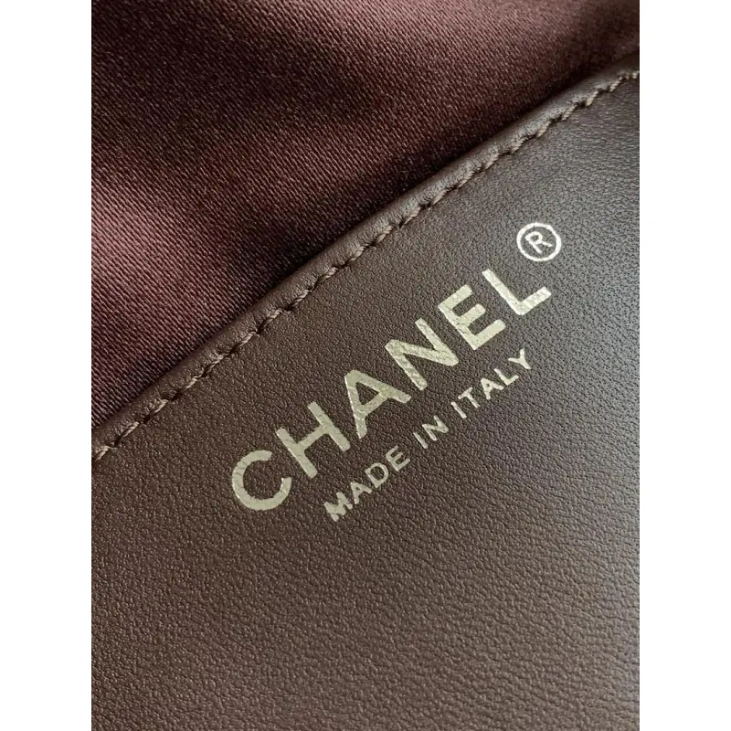 Chanel Quilted Hobo Drawstring Bucket Bag 20-22-12.5cm #A63815