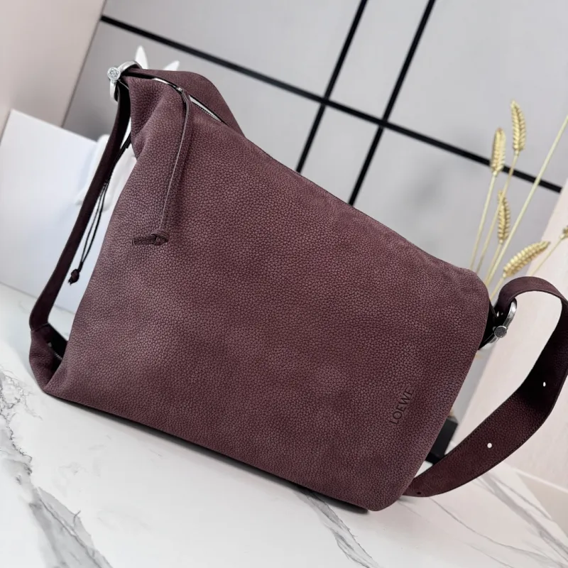 Loewe Loop Suede Bucket Shoulder Bag, 39 x 15.5 x 39 cm #A63228