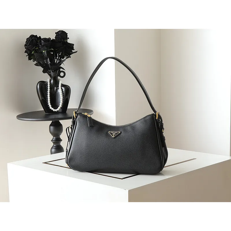Prada Leather Shoulder Bags in Neutral Tones for Timeless Elegance size:31×18×10cm #A53926