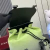 Gucci Chroma Gradient GG Supreme Canvas Backpack with Lime Green Flap and Silver-Tone Hardware 792080 #A58351