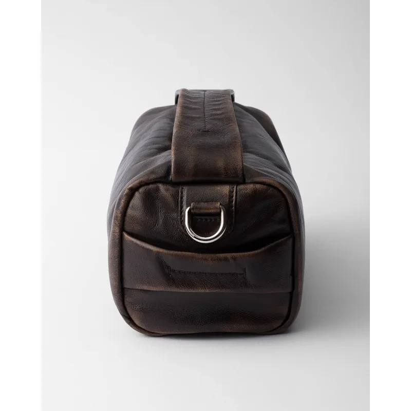 Chic Prada Barrel Bags In Suede And Leather For Fashion - Forward Styling #A49961