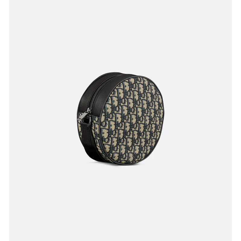 D-ior Round Bag With Iconic Oblique Pattern And Adjustable Strap For Fashion Lovers size:20×20×7cm #A54114 D-ior Round Bag With Iconic Oblique Pattern And Adjustable Strap For Fashion Lovers size:20×20×7cm #A54114