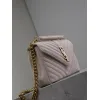 SAINT LAURENT Loulou Small Envelope Crossbody Bag – Blush Suede with Chevron Quilt & Gold YSL Logo (Detachable Chain Strap) #A58780 SAINT LAURENT Loulou Small Envelope Crossbody Bag – Blush Suede with Chevron Quilt & Gold YSL Logo (Detachable Chain Strap) #A58780