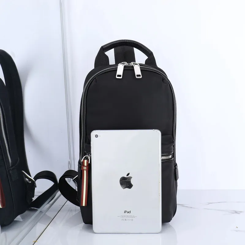 Bally Black Nylon Backpack With Signature Stripe For Urban Style And Functionality #A51674