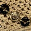 Loewe Medium Ola Raffia & Leather Shoulder Bag, 26 x 13 x 18 cm #A63229