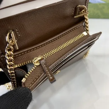 Gucci Mini Shoulder Bag with GG Canvas, Gold Double G Hardware & Chain Strap, Luxury Vintage-Inspired Design for Women #A56007 Gucci Mini Shoulder Bag with GG Canvas, Gold Double G Hardware & Chain Strap, Luxury Vintage-Inspired Design for Women #A56007