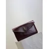 SAINT LAURENT Cassandra Envelope Clutch – Burgundy Smooth Leather with Gold YSL Logo (Detachable Chain Strap) #A58784