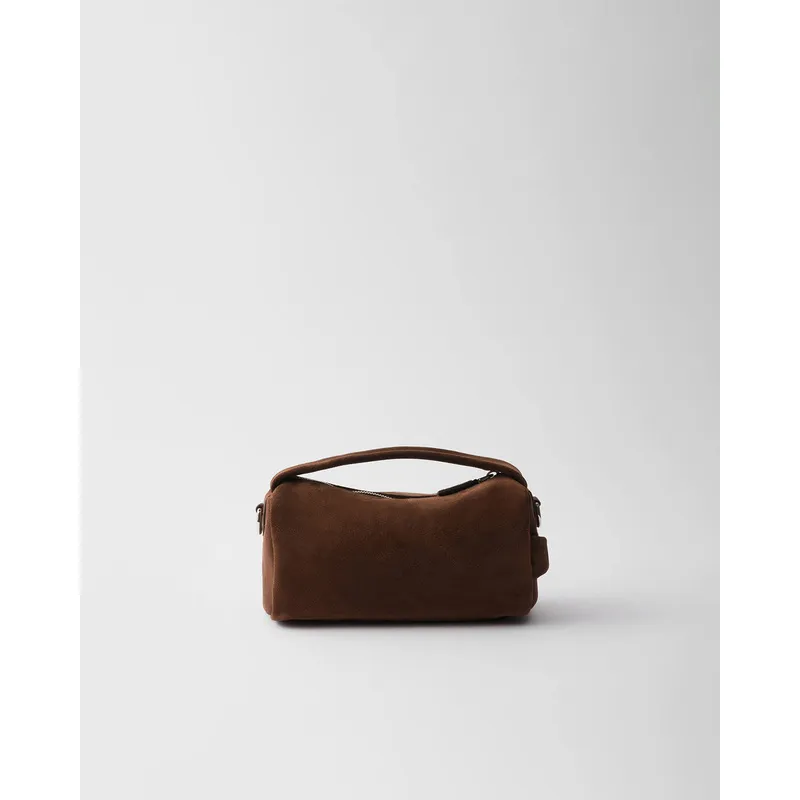Chic Prada Barrel Bags In Suede And Leather For Fashion - Forward Styling #A49961