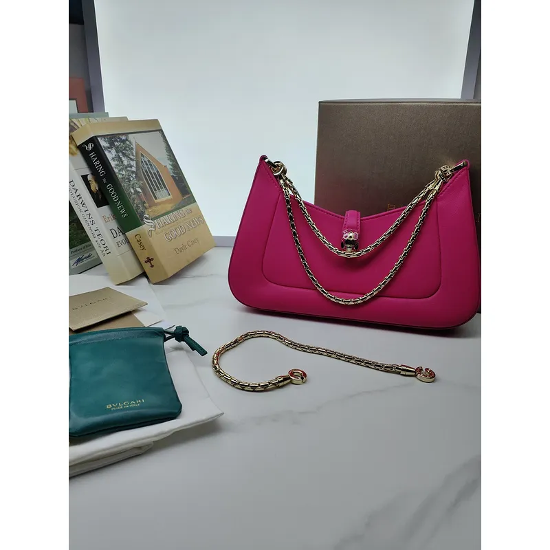 Bvlgari Serpenti Handbag Collection In Vibrant Colors And Chain Detailing #A51659