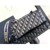 Chic Christian D-ior Crossbody Bag With Signature Oblique Pattern And Branded Strap #A50085
