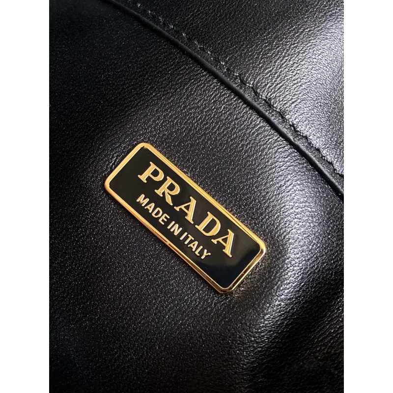 Prada Re-Edition Bucket Bag (4 Colors) – Red/Black/White/Brown Fabric with Gold-Tone Chain & Triangle Logo #A59177 Prada Re-Edition Bucket Bag (4 Colors) – Red/Black/White/Brown Fabric with Gold-Tone Chain & Triangle Logo #A59177