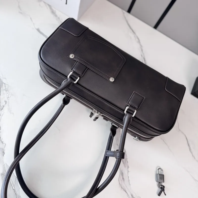 Loewe Amazona Cropped Leather Bowling Bag 30.5x9x15CM #A63855