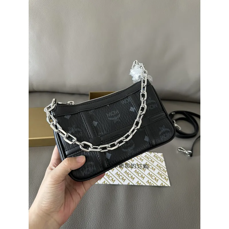 MCM Visetos Nappa Mini Delmy Chain Shoulder Bag Size:12.5x21.0x5.0cm #A49132 MCM Visetos Nappa Mini Delmy Chain Shoulder Bag Size:12.5x21.0x5.0cm #A49132