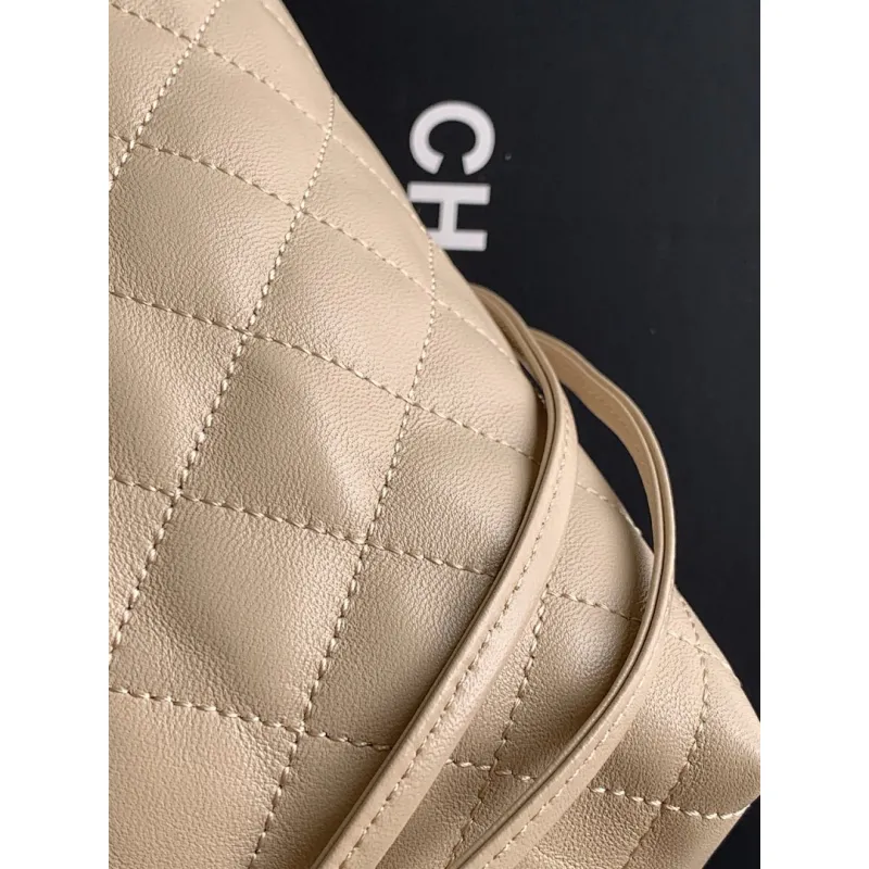 Chanel 26S Quilted Drawstring Bucket Bag, 17 x 22 x 8 cm #A63225