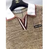 MIUMIU Monogram Knit Short Sleeve Crew Neck Blouse #A63662