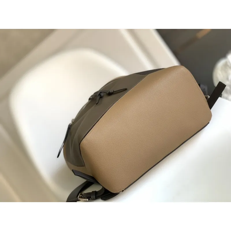 Loewe  Backpack - Multi-Tone Leather Patchwork, Anagram Logo, Drawstring Closure & Zipper Pocket, Stylish Luxury Backpack for Everyday Use #A56851