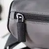 Prada Mens Dark Gray Re-Nylon Crossbody Messenger Bag with Detachable Pouch – Iconic Triangle Logo Adjustable Strap #A58757