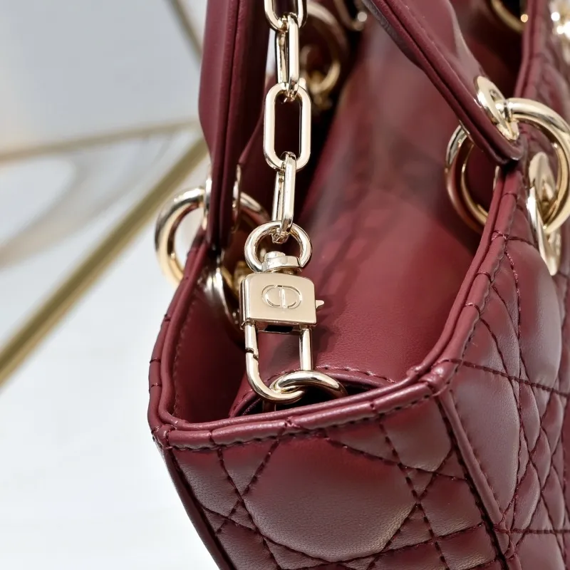 D-ior Lady D-Joy Handbag Wine #A57295