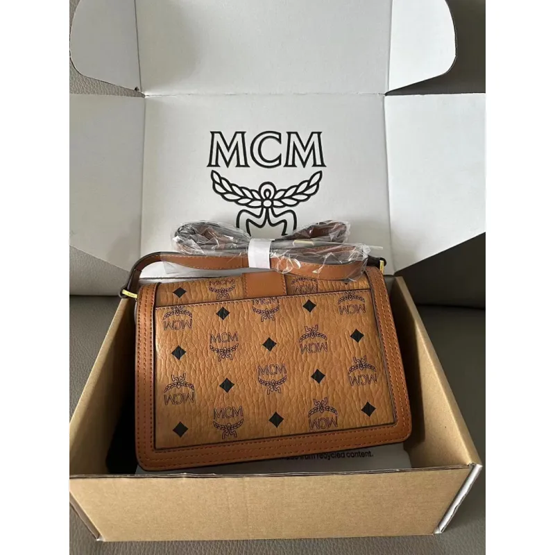 MCM Small Crossbody Bag, Visetos Coated Canvas, Style 65031 15 x 22x 5.5 cm #A61793 MCM Small Crossbody Bag, Visetos Coated Canvas, Style 65031 15 x 22x 5.5 cm #A61793